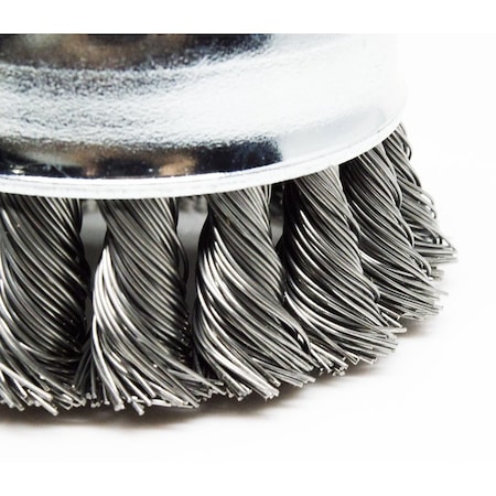 3x5/8-11 Knot Wire Cup Brush - Stainless
